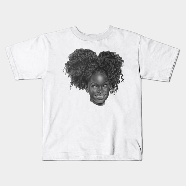 Curly Girl Kids T-Shirt by Mod Art